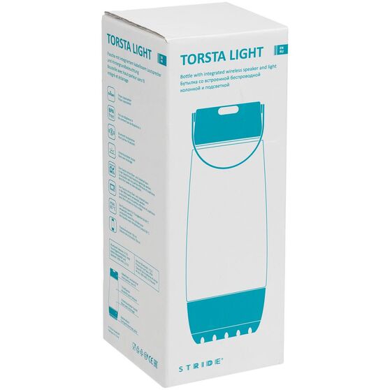 Бутылка для воды Torsta Light с колонкой и светильником, серая-10