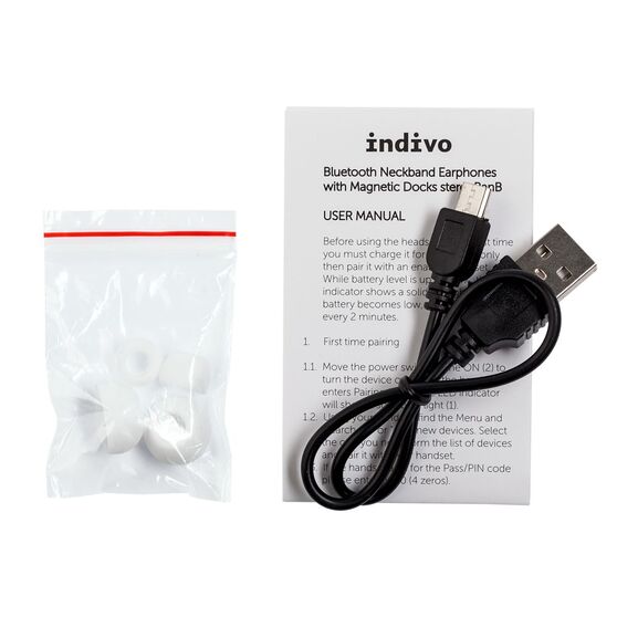 Bluetooth наушники stereoBand, ver.2, белые-4