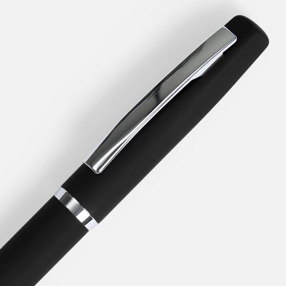 Ручка шариковая Bolt Soft Touch, черная-3