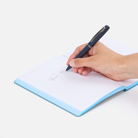 Ручка шариковая Bolt Soft Touch, синяя-4