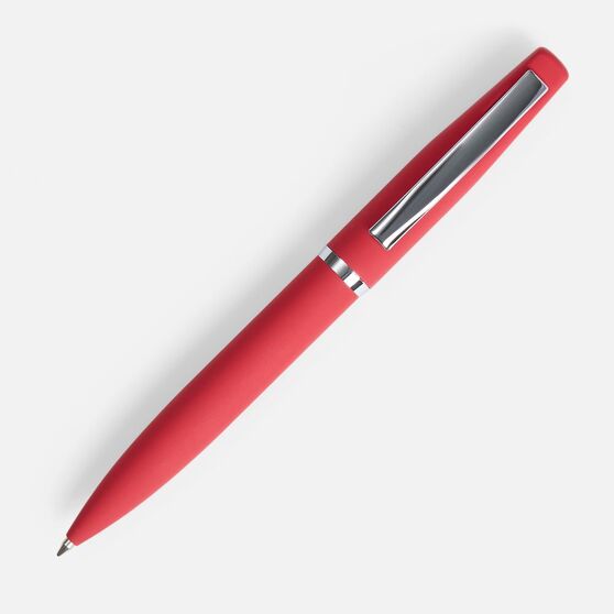 Ручка шариковая Bolt Soft Touch, красная-2