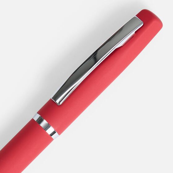 Ручка шариковая Bolt Soft Touch, красная-3