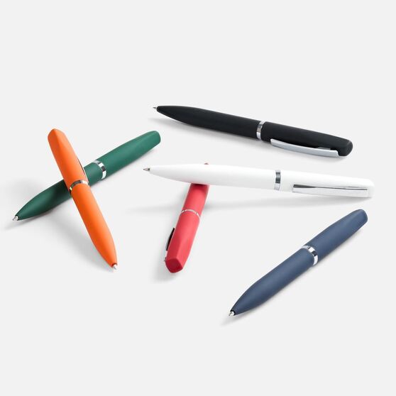 Ручка шариковая Bolt Soft Touch, красная-5