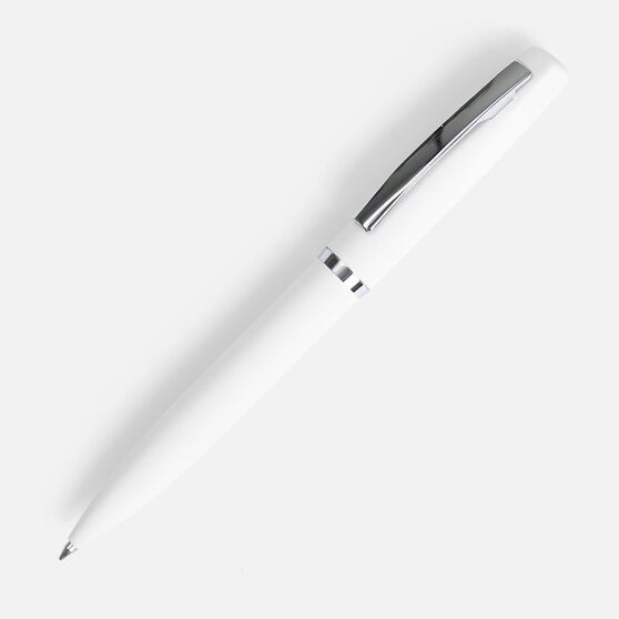 Ручка шариковая Bolt Soft Touch, белая-1