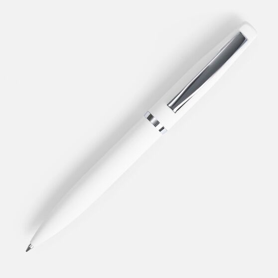 Ручка шариковая Bolt Soft Touch, белая-2