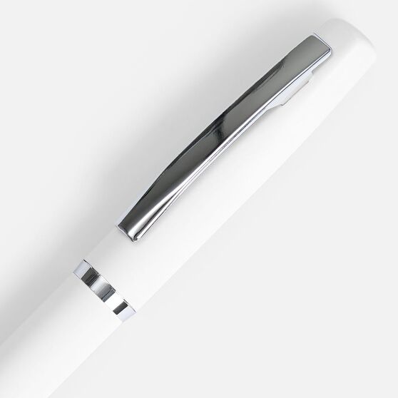 Ручка шариковая Bolt Soft Touch, белая-3