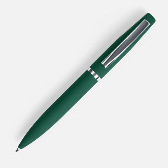 Ручка шариковая Bolt Soft Touch, зеленая-2