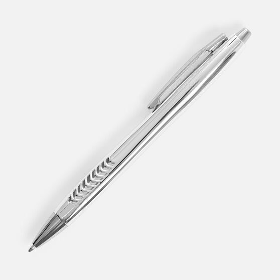 Ручка шариковая Barracuda, серебристая-3