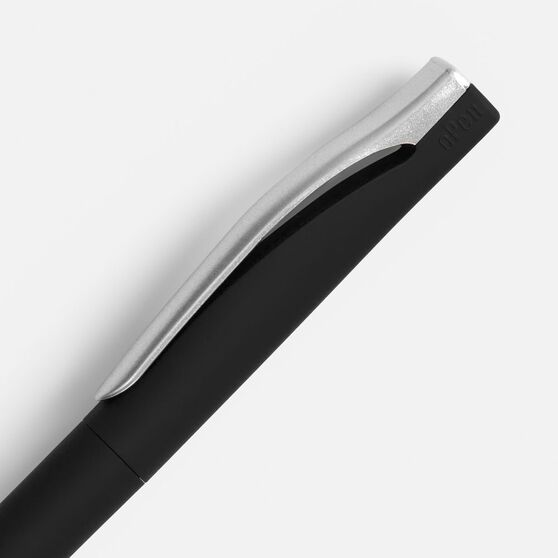 Ручка шариковая Pin Soft Touch, черная-3