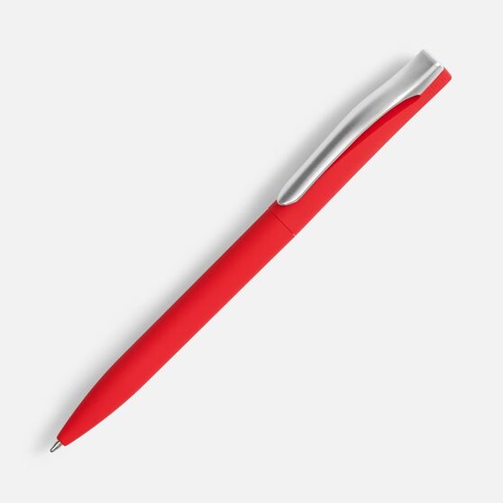 Ручка шариковая Pin Soft Touch, красная-1