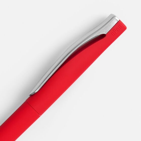 Ручка шариковая Pin Soft Touch, красная-3