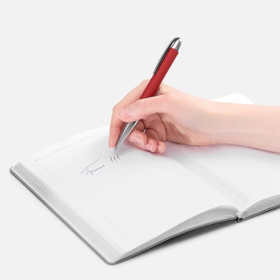 Ручка шариковая Arc Soft Touch, красная-4