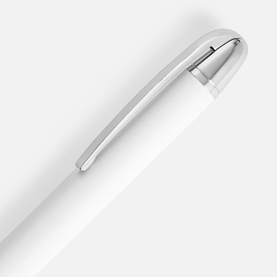 Ручка шариковая Arc Soft Touch, белая-3