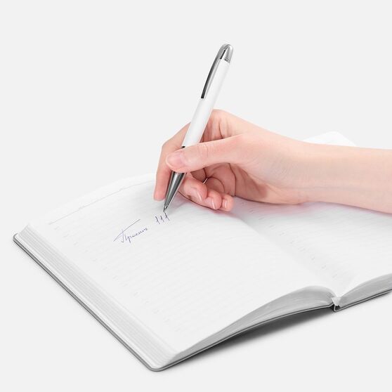 Ручка шариковая Arc Soft Touch, белая-4