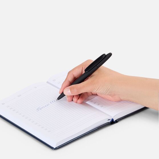 Ручка шариковая Prodir DS5 TRR-P Soft Touch, черная-6