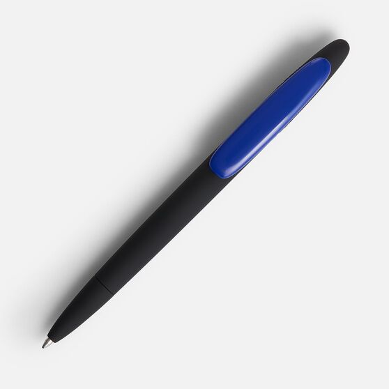 Ручка шариковая Prodir DS5 TRR-P Soft Touch, черная с синим-2