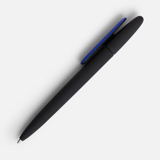 Ручка шариковая Prodir DS5 TRR-P Soft Touch, черная с синим-3