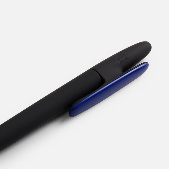 Ручка шариковая Prodir DS5 TRR-P Soft Touch, черная с синим-5