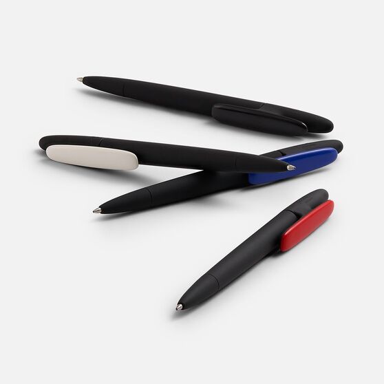 Ручка шариковая Prodir DS5 TRR-P Soft Touch, черная с синим-7
