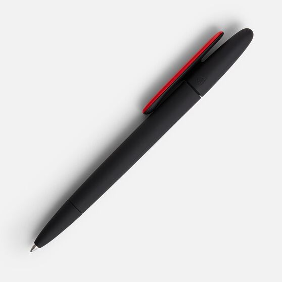 Ручка шариковая Prodir DS5 TRR-P Soft Touch, черная с красным-3