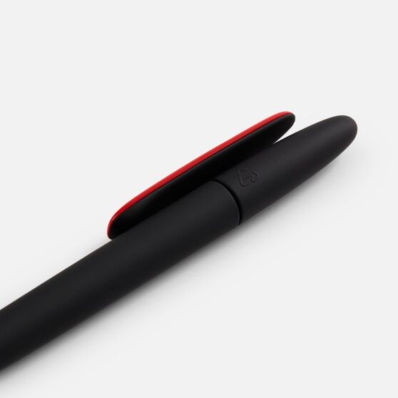 Ручка шариковая Prodir DS5 TRR-P Soft Touch, черная с красным-4