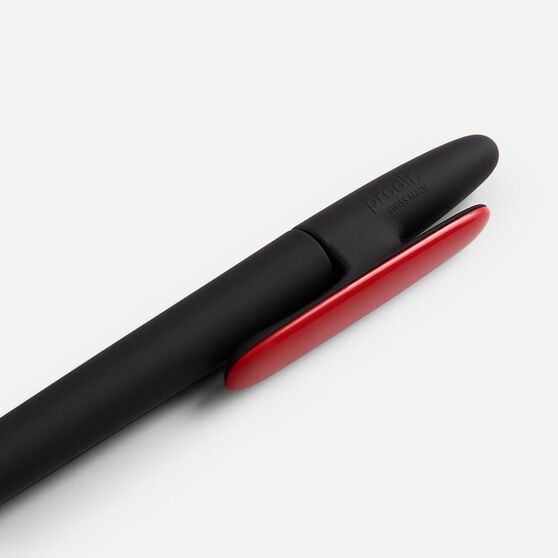 Ручка шариковая Prodir DS5 TRR-P Soft Touch, черная с красным-5