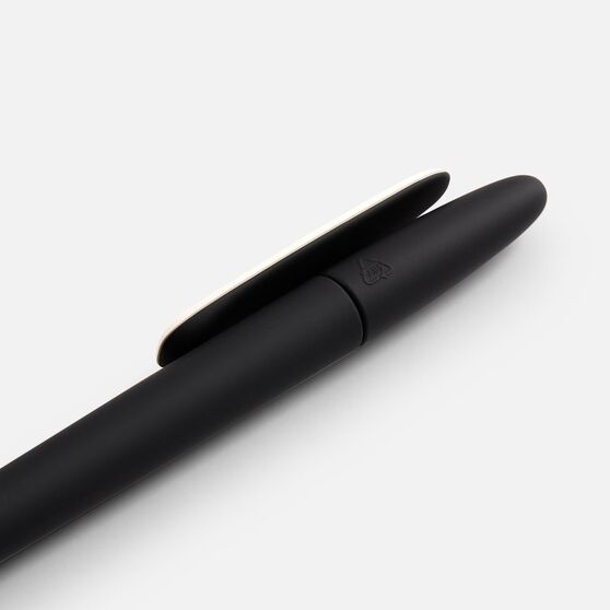 Ручка шариковая Prodir DS5 TRR-P Soft Touch, черная с белым-4