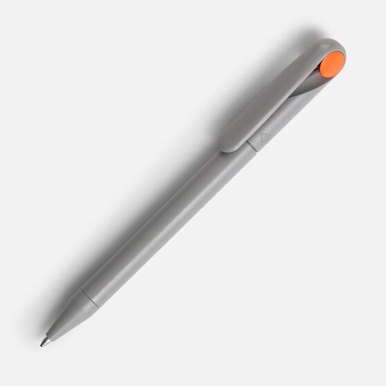 Ручка шариковая Prodir DS1 TMM Dot, серая с оранжевым-1