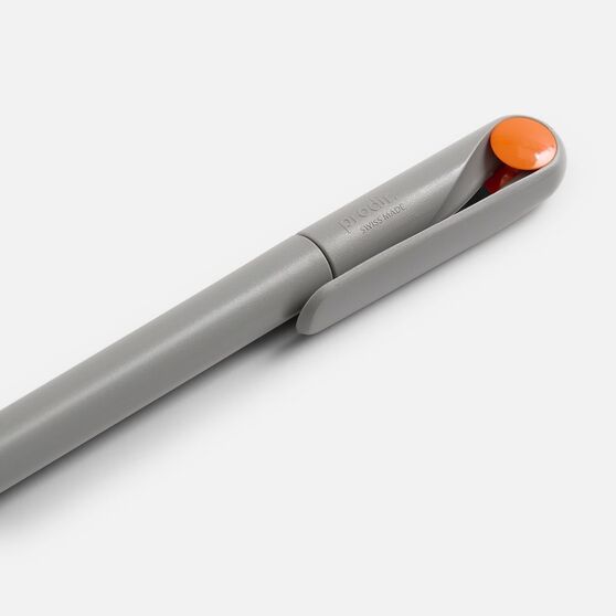 Ручка шариковая Prodir DS1 TMM Dot, серая с оранжевым-5