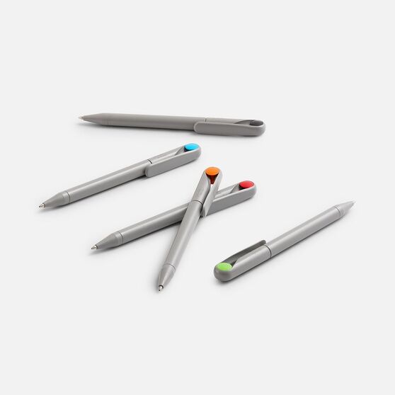 Ручка шариковая Prodir DS1 TMM Dot, серая с оранжевым-7
