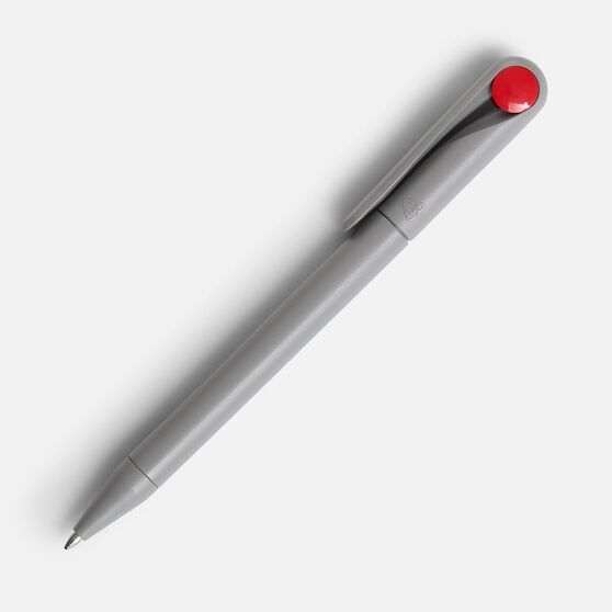 Ручка шариковая Prodir DS1 TMM Dot, серая с красным-3