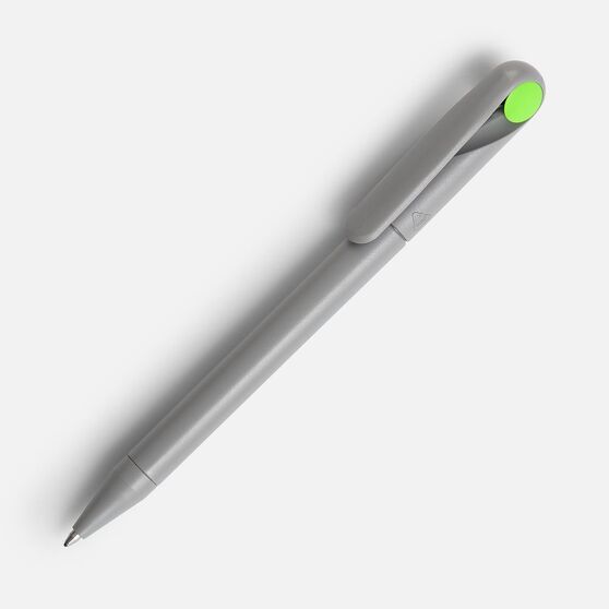 Ручка шариковая Prodir DS1 TMM Dot, серая с ярко-зеленым-1