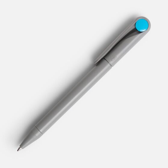 Ручка шариковая Prodir DS1 TMM Dot, серая с голубым-3