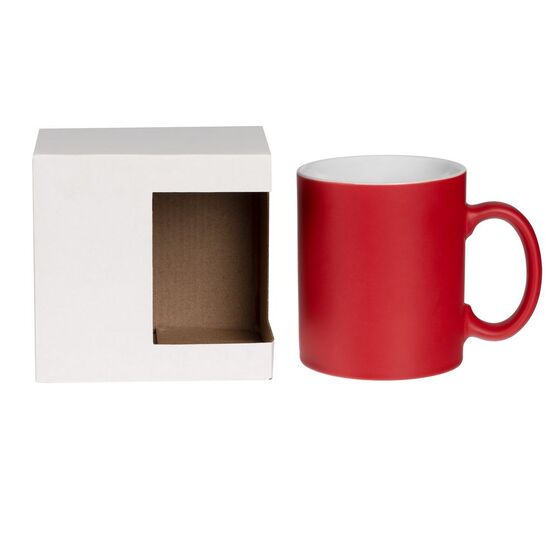 Коробка для кружки с окном Cupcase, белая-3