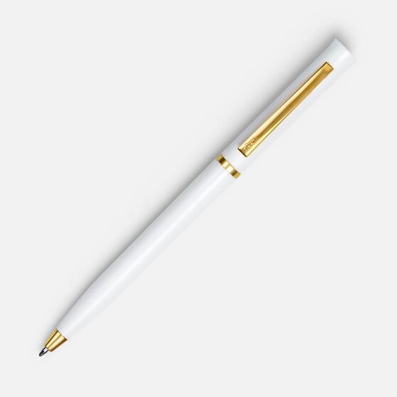 Ручка шариковая Euro Gold, белая-2