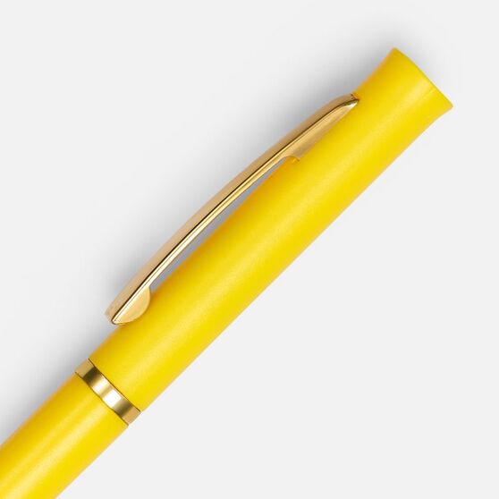 Ручка шариковая Euro Gold, желтая-3