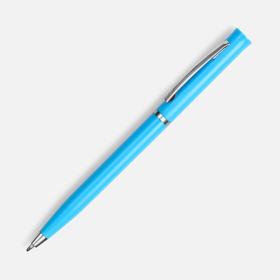 Ручка шариковая Euro Chrome, голубая-1