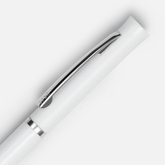 Ручка шариковая Euro Chrome, белая-3