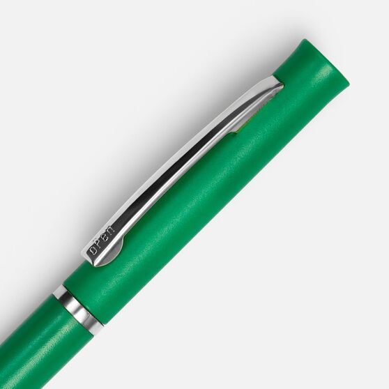 Ручка шариковая Euro Chrome, зеленая-3