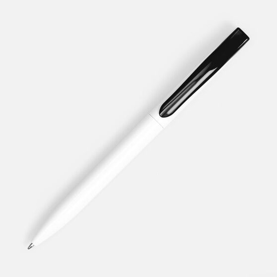 Ручка шариковая Pin, белая с черным-2