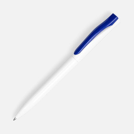 Ручка шариковая Pin, белая с синим-1