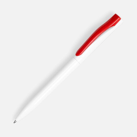 Ручка шариковая Pin, белая с красным-1