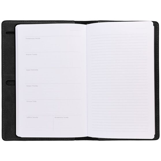 Еженедельник-портфолио Remini, недатированный, черный-5