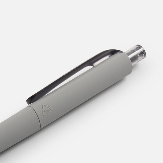 Ручка шариковая Prodir DS8 PRR-T Soft Touch, серая-4
