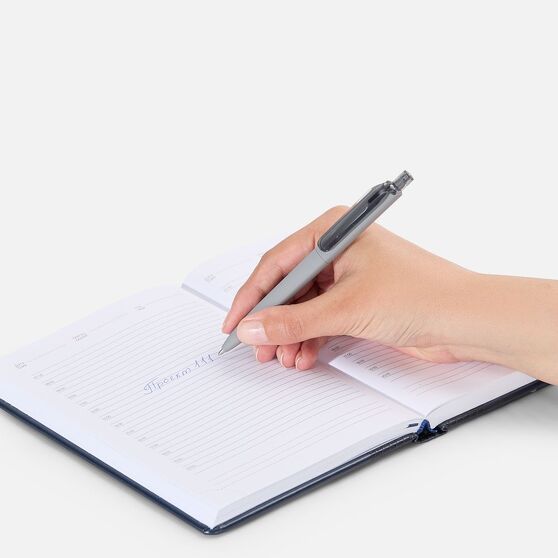 Ручка шариковая Prodir DS8 PRR-T Soft Touch, серая-6
