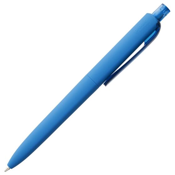 Ручка шариковая Prodir DS8 PRR-T Soft Touch, голубая-3