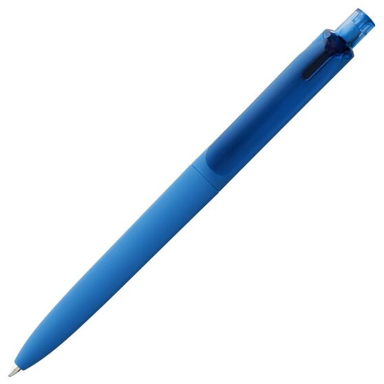 Ручка шариковая Prodir DS8 PRR-T Soft Touch, голубая-4