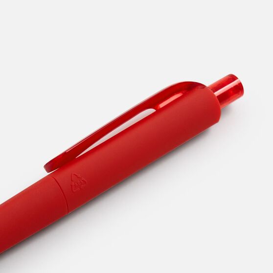 Ручка шариковая Prodir DS8 PRR-T Soft Touch, красная-4