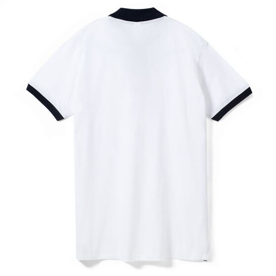 Рубашка поло Prince 190, белая с темно-синим-2