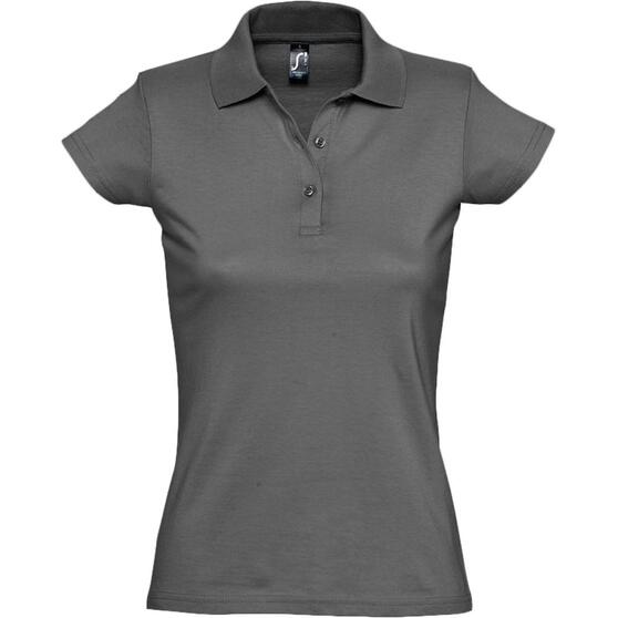 Рубашка поло женская Prescott Women 170, темно-серая-1